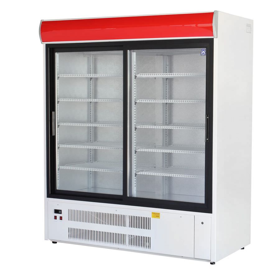 SZAFA CHŁODNICZA PRZESZKLONA SCh-1-2 / 1400l. WESTA (DRZWI PRZESUWNE)