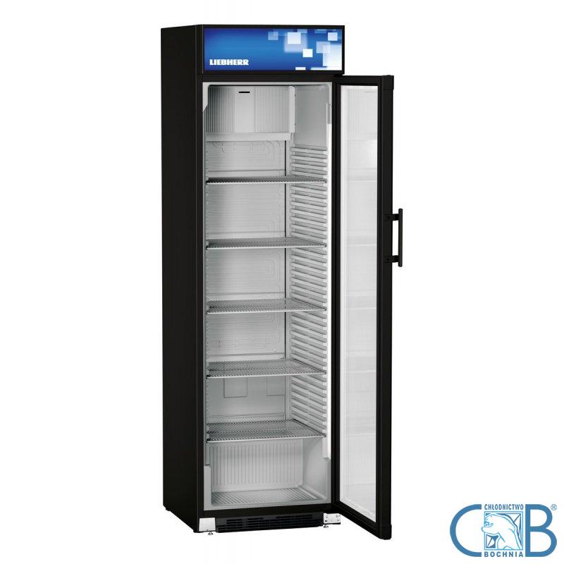SZAFA CHŁODNICZA PRZESZKLONA LIEBHERR FKDv 4213 LED CZARNA poj. 403l.