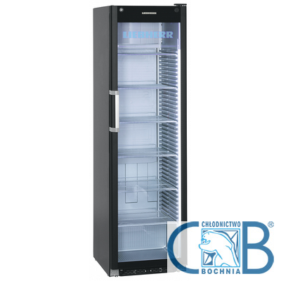 SZAFA CHŁODNICZA PRZESZKLONA LIEBHERR FKDv 4523 PREMIUM PLUS poj.441l. CZARNA
