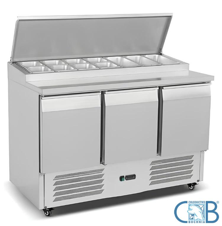 Stół chłodniczy 3-drzwiowy sałatkowy 7x GN 1/3    DBS1300D