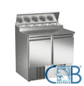 Stół chłodniczy sałatkowy do pizzy 2-drzwiowy 5x GN 1/6 Asber ETPZ-090