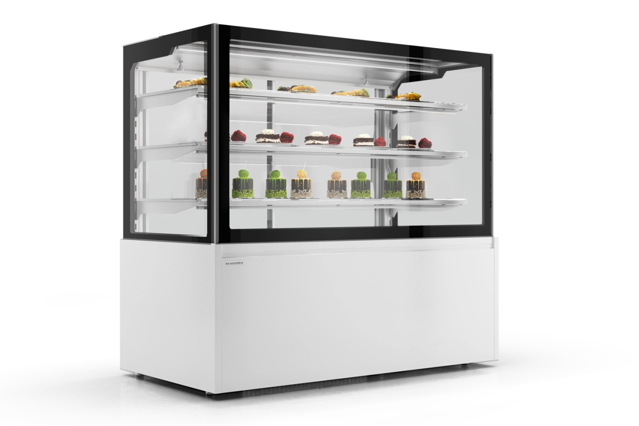 Witryna cukiernicza Carina 09 SQR szyba prosta 1,4 m